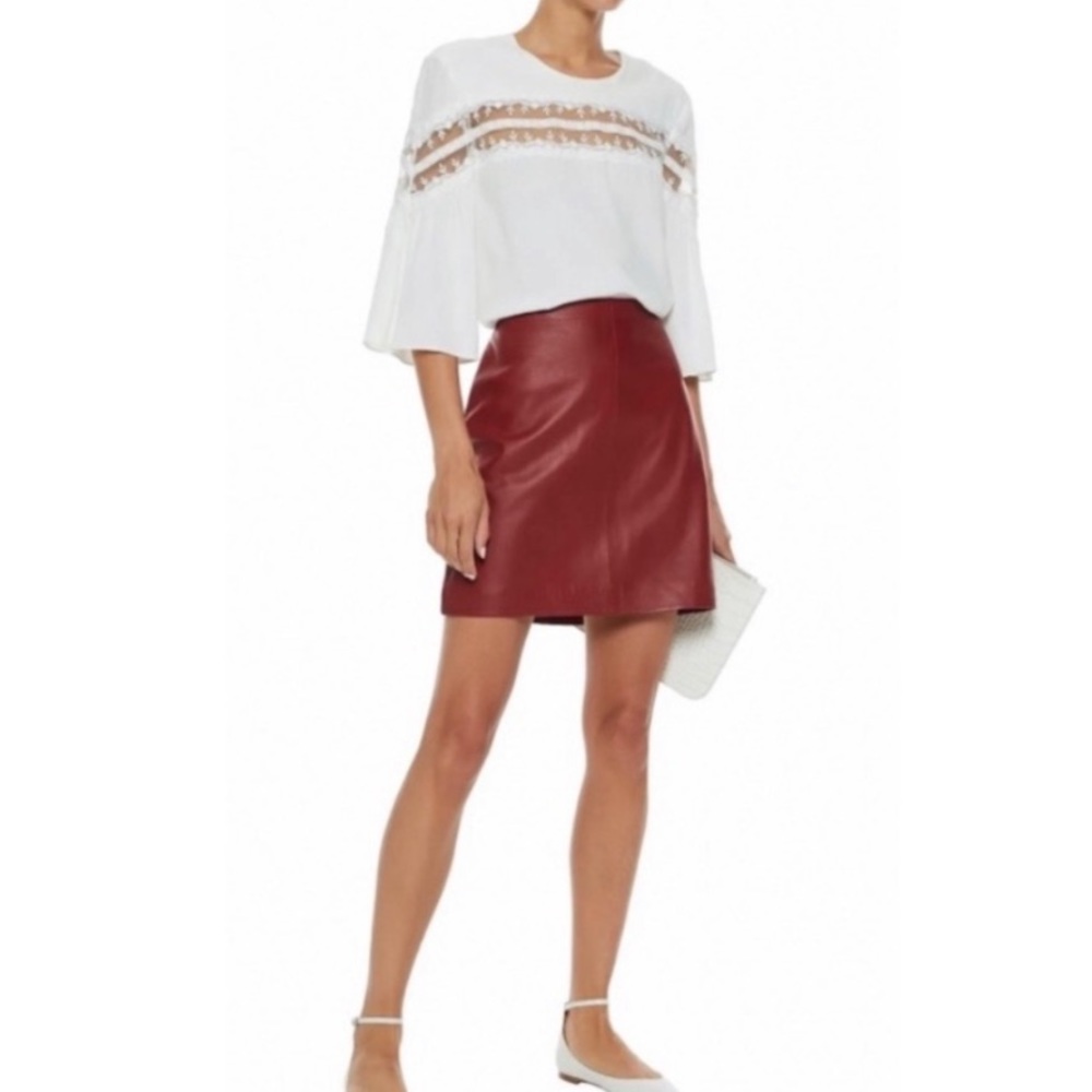 Sandro Paris Adina White Blouse Lace Top New